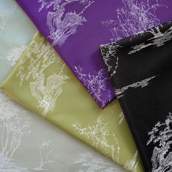 Jacquard brocade fabric by the yard