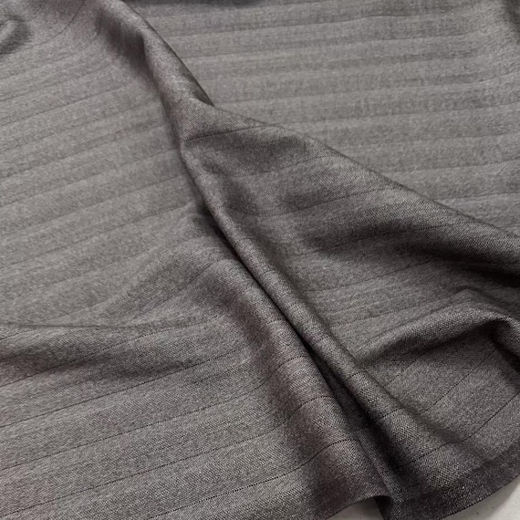 Herringbone Worsted Wool Fabric by the yard
