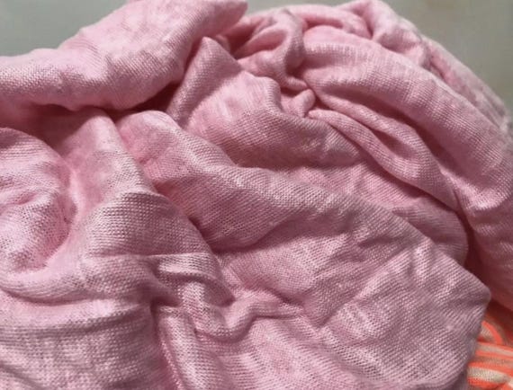 Knit linen jersey fabric by the yard
