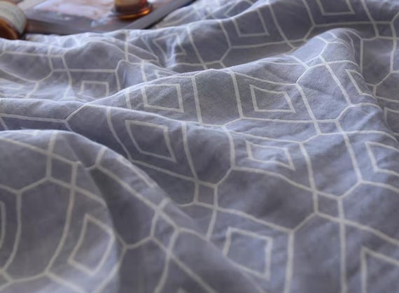 Extra Wide Jacquard Linen Fabric by the yard - 280cm Wide