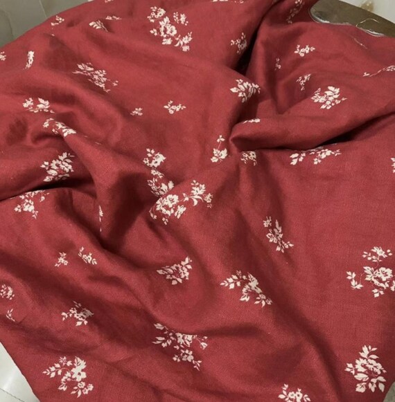 Print Linen fabric by the yard