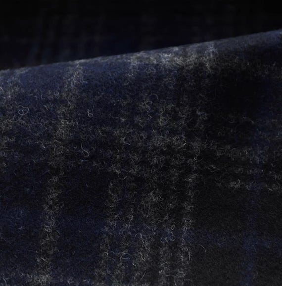 Plaid Wool fabric by the yard
