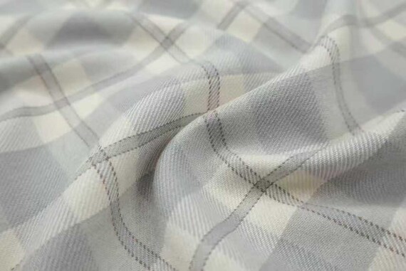 Plaid Worsted Wool Fabric, Checkered Gingham Fabric By The Yard
