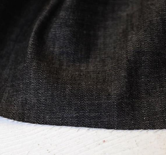 Denim linen cotton fabric by the yard