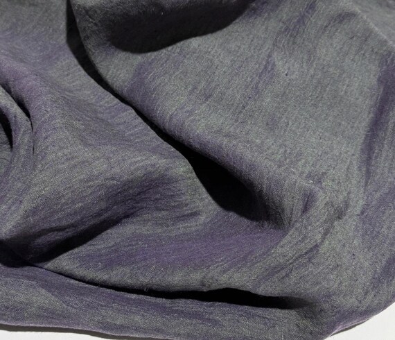 Yarn dyed iridescent linen fabric by the yard