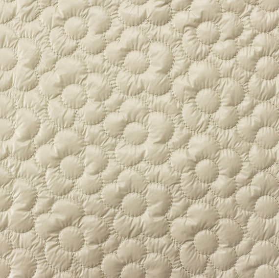 Embroidered Textured quilted padded fabric by the yard