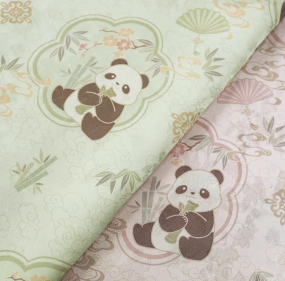 Panda Jacquard viscose fabric by the yard