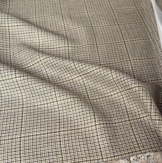 Plaid Wool fabric by the yard