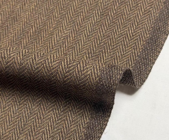 Herringbone Wool fabric by the yard Suiting Fabric