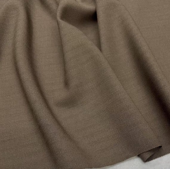 Herringbone Worsted Wool Fabric by the yard