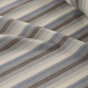 Striped Worsted Wool fabric by the yard