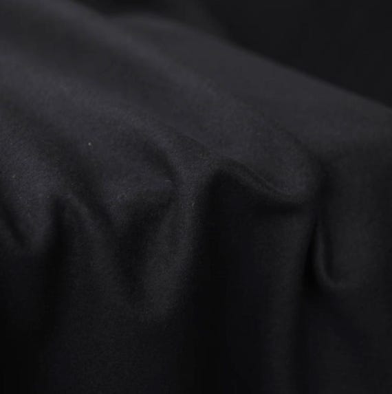 Black Wool fabric by the yard