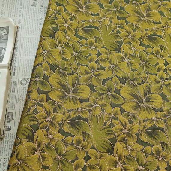 Jacquard brocade fabric by the yard