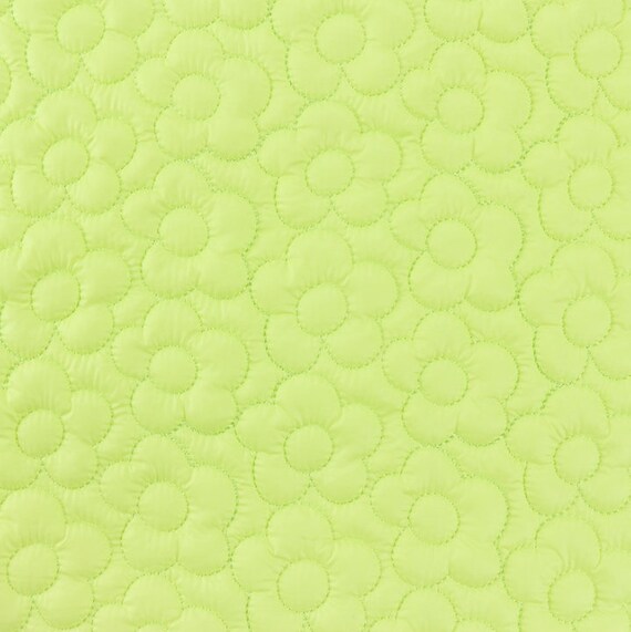 Embroidered Textured quilted padded fabric by the yard