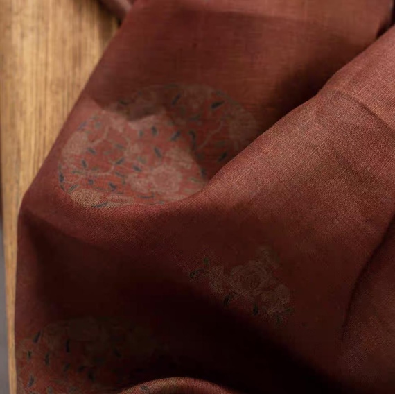 Print linen fabric by the yard