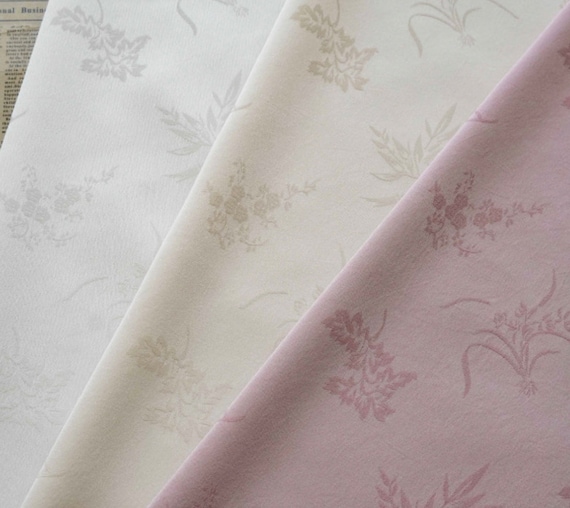 Jacquard floral fabric by the yard