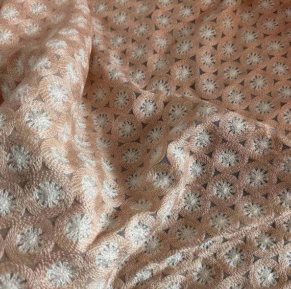 Flowers lace fabric By the yard
