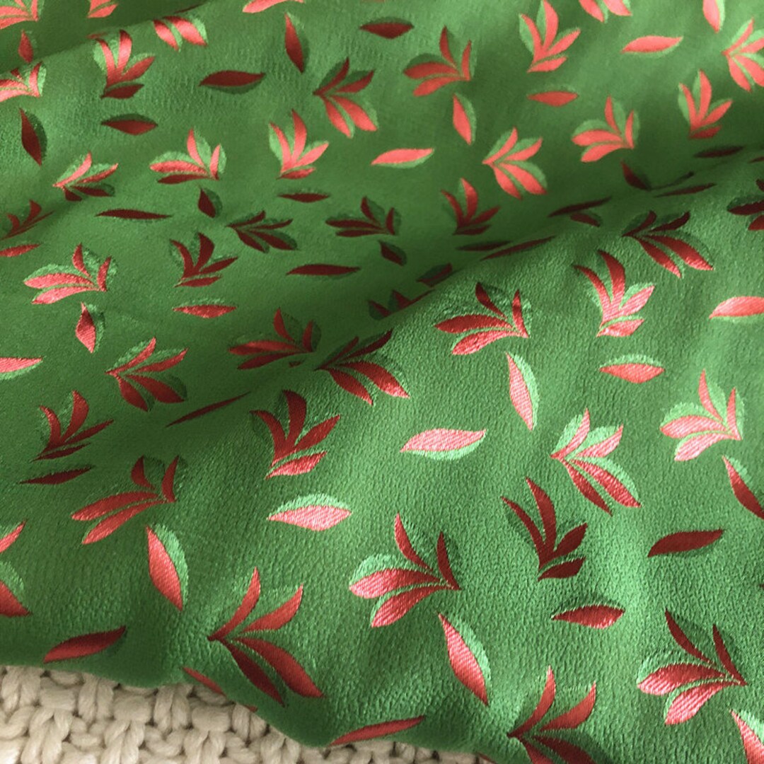 Jacquard Silk Fabric by the Yard Etsy