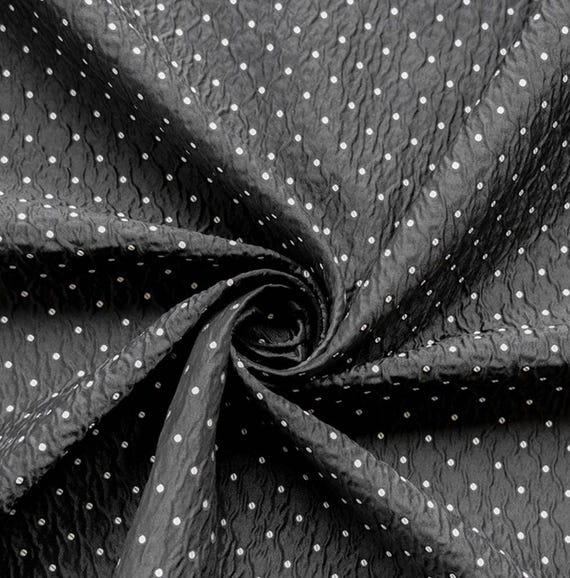 Polka dots Jacquard brocade fabric by the yard