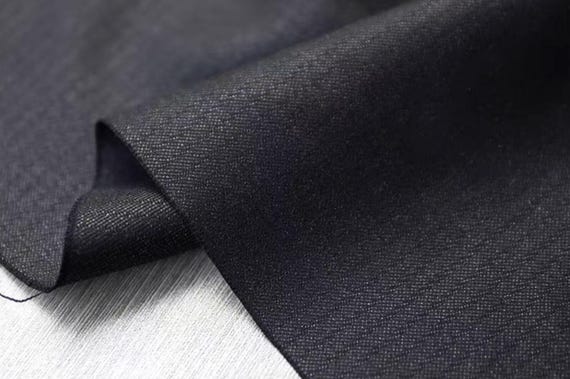 Jacquard Striped Worsted Wool fabric by the yard