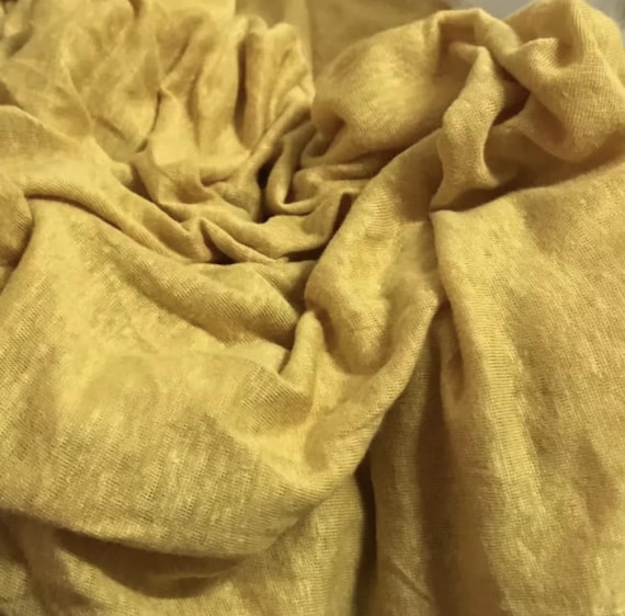 Knit linen jersey fabric by the yard