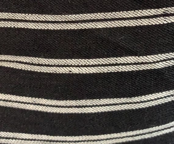 Striped linen fabric by the yard