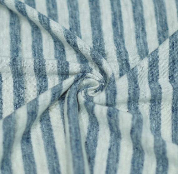 160gsm Striped Knit linen fabric by the yard