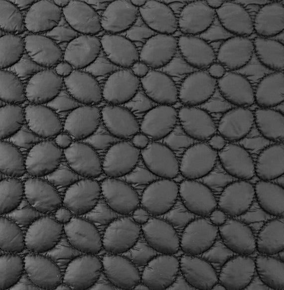 Embroidered Textured quilted padded fabric by the yard