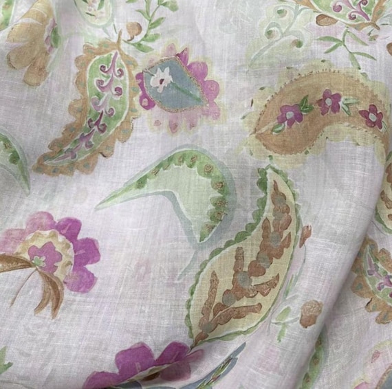 Print ramie fabric by the yard