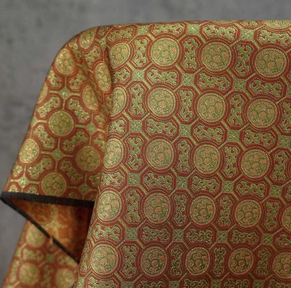 Jacquard brocade fabric by the yard