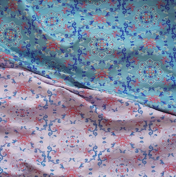Jacquard brocade fabric by the yard