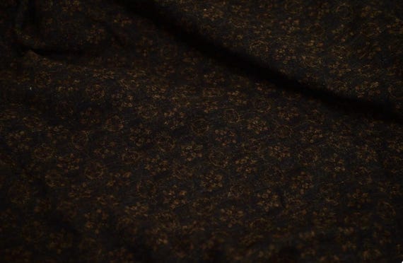 Print floral linen fabric by the yard