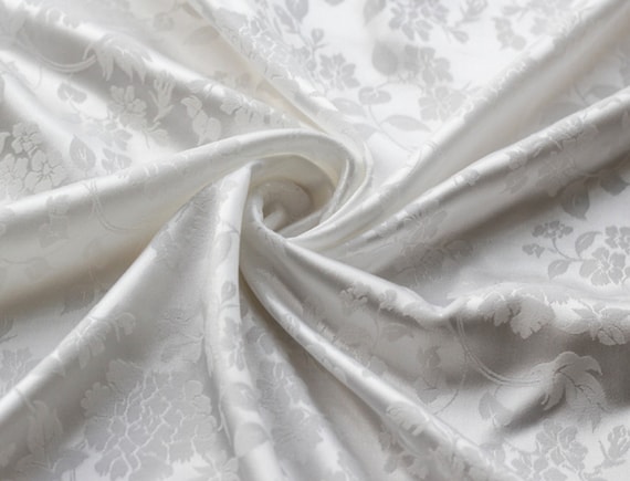 Jacquard floral fabric by the yard