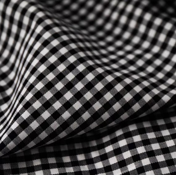 Plaid cotton fabric by the yard