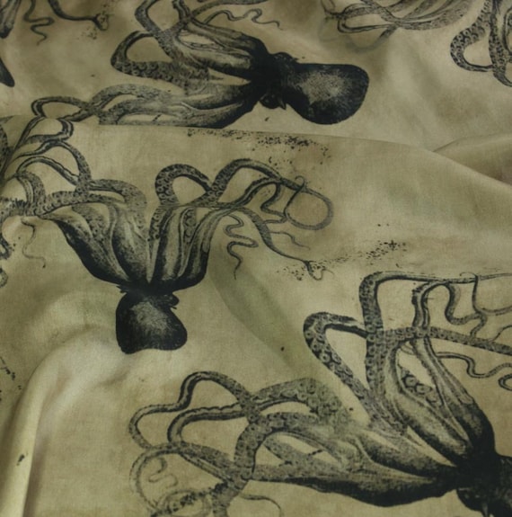 Print cupra fabric, Floral cupro fabric by the yard