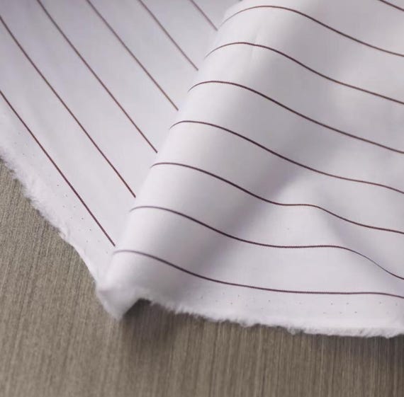 Striped cotton fabric by the yard