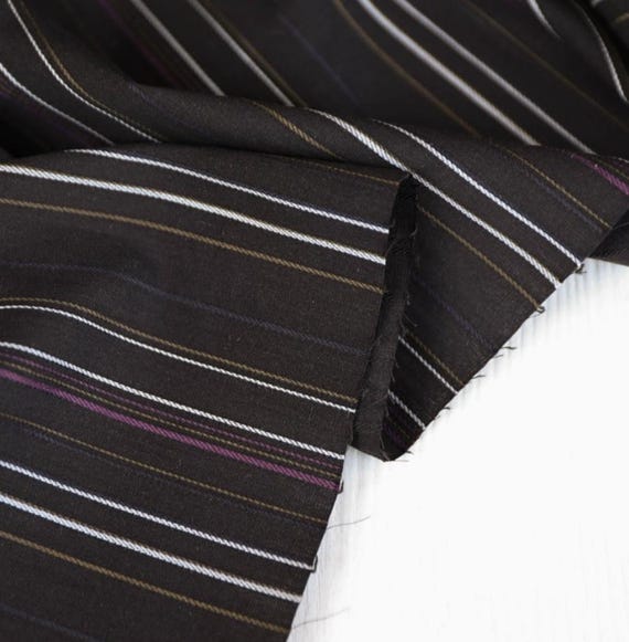 Jacquard Striped cotton fabric by the yard