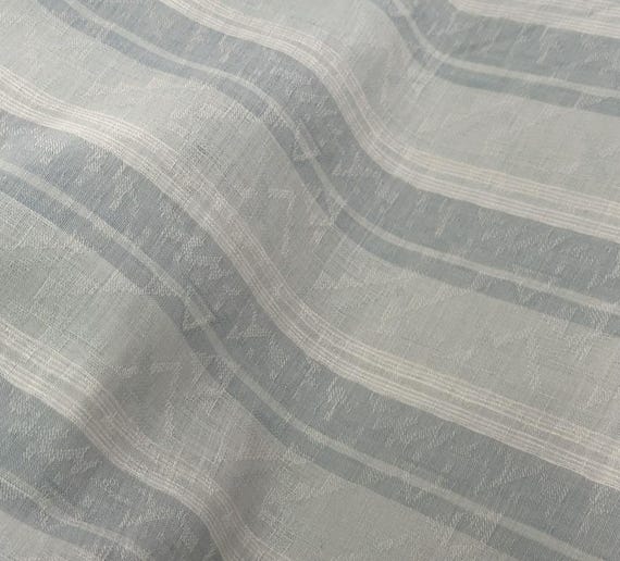 Jacquard Striped Wool linen fabric by the yard