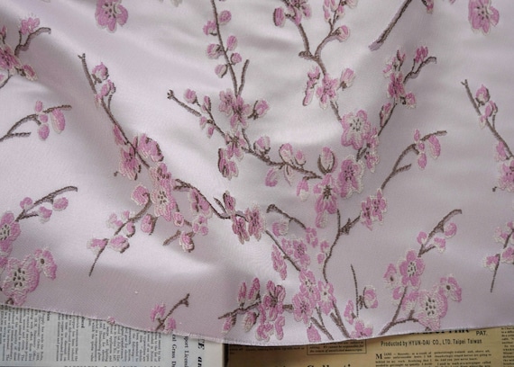 Jacquard brocade fabric by the yard