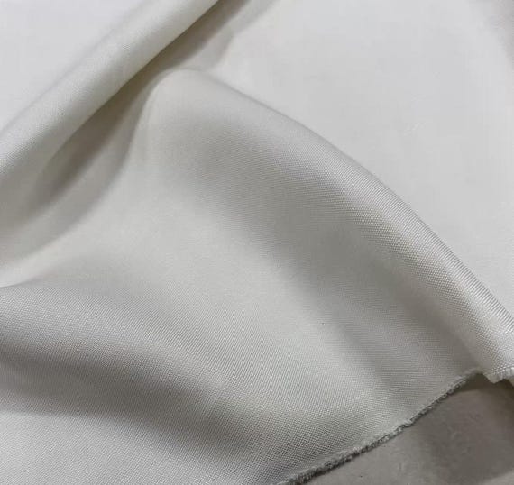 Gray twill silk fabric by the yard