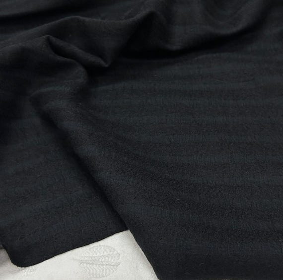 Jacquard striped wool fabric by the yard