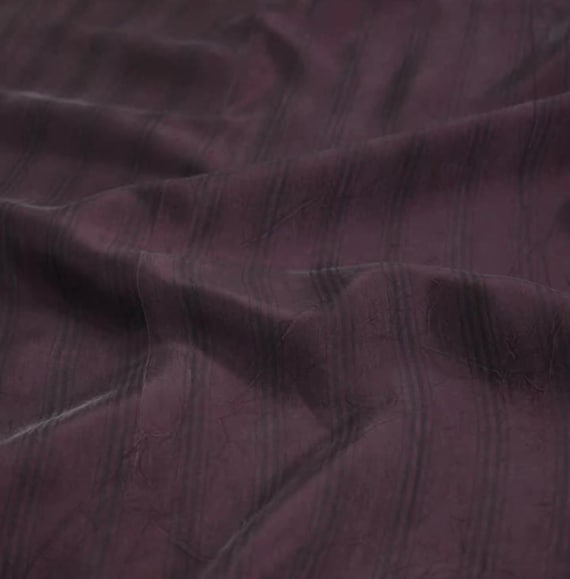 Striped cupra fabric by the yard