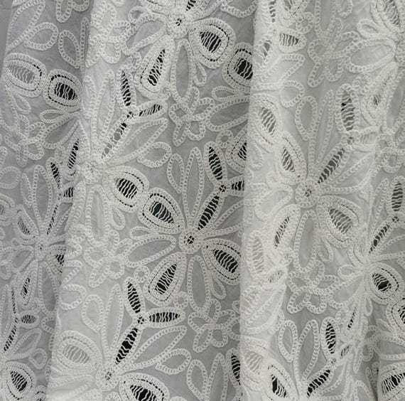 Embroidery cotton fabric By the yard