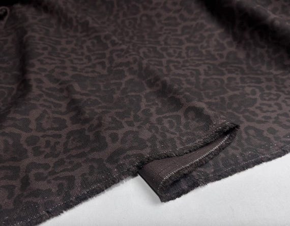 Animal pattern denim cotton fabric by the yard