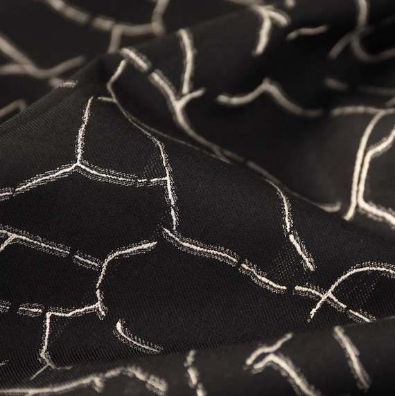 Jacquard Wool fabric by the yard