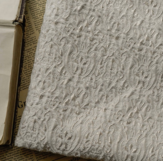 Jacquard brocade fabric by the yard