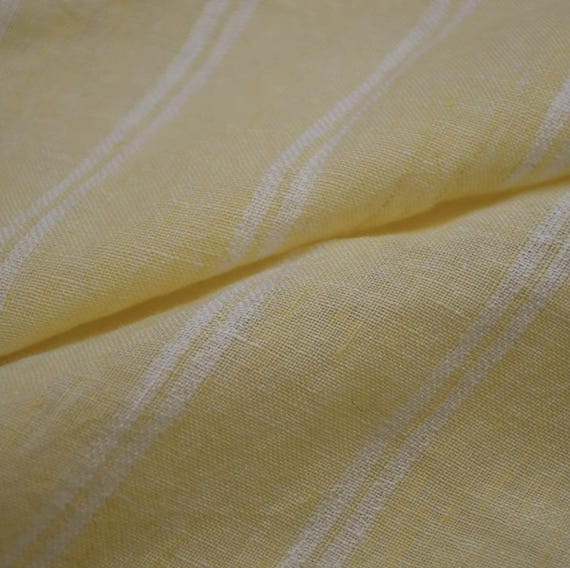 Yarn dyed striped linen fabric by the yard