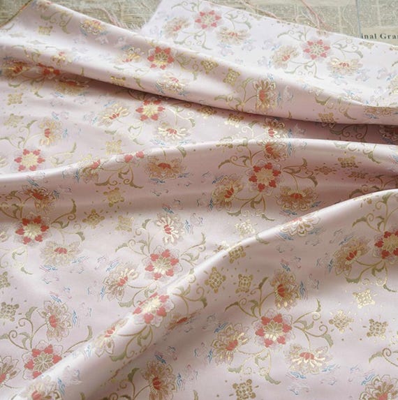 Jacquard brocade fabric by the yard