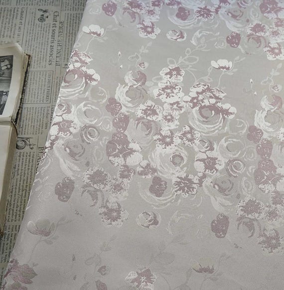 Jacquard brocade fabric by the yard