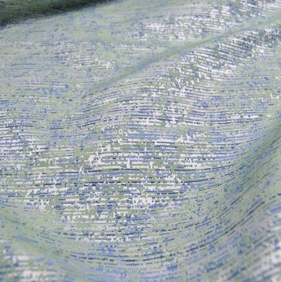 Jacquard Silk Wool fabric by the yard Extra wide fabric